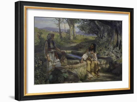 Christ and the Samaritan Woman at the Well, 1890-Genrikh Ippolitovich Semiradski-Framed Giclee Print