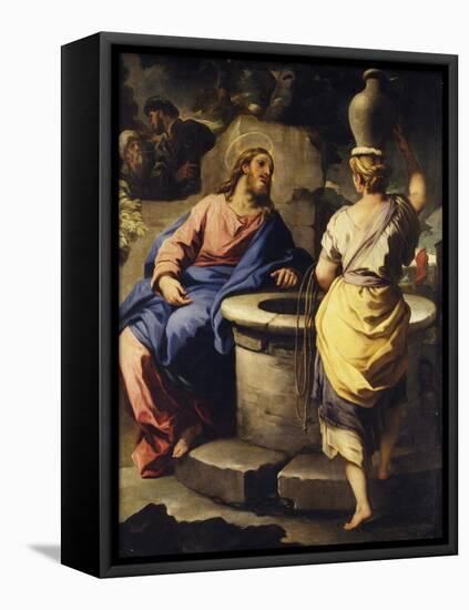 Christ and the Samaritan Woman at the Well, C. 1697-Luca Giordano-Framed Premier Image Canvas