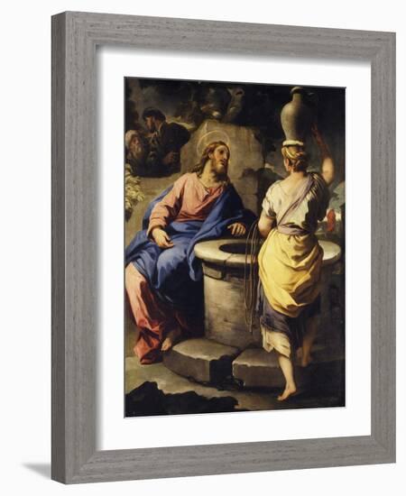 Christ and the Samaritan Woman at the Well, C. 1697-Luca Giordano-Framed Giclee Print