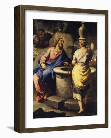 Christ and the Samaritan Woman at the Well, C. 1697-Luca Giordano-Framed Giclee Print