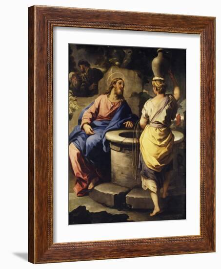 Christ and the Samaritan Woman at the Well, C. 1697-Luca Giordano-Framed Giclee Print