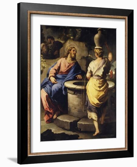 Christ and the Samaritan Woman at the Well, C. 1697-Luca Giordano-Framed Giclee Print