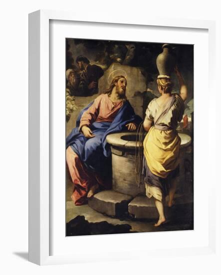 Christ and the Samaritan Woman at the Well, C. 1697-Luca Giordano-Framed Giclee Print