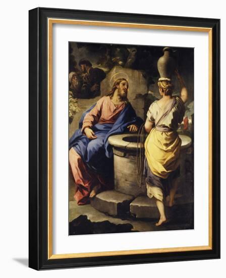 Christ and the Samaritan Woman at the Well, C. 1697-Luca Giordano-Framed Giclee Print