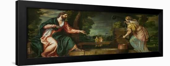 Christ and the Samaritan Woman at the Well, circa 1580-Paolo Veronese-Framed Giclee Print