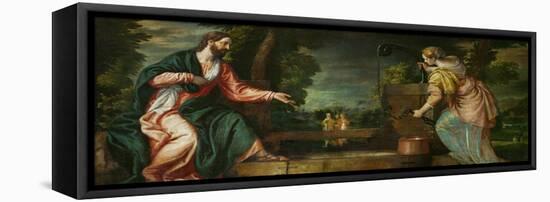 Christ and the Samaritan Woman at the Well, circa 1580-Paolo Veronese-Framed Premier Image Canvas