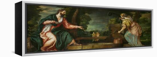 Christ and the Samaritan Woman at the Well, circa 1580-Paolo Veronese-Framed Premier Image Canvas