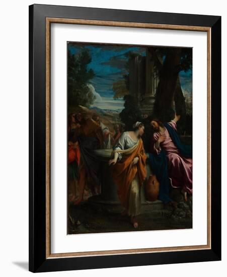 Christ and the Samaritan Woman, Ca 1595-Annibale Carracci-Framed Giclee Print