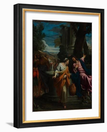 Christ and the Samaritan Woman, Ca 1595-Annibale Carracci-Framed Giclee Print