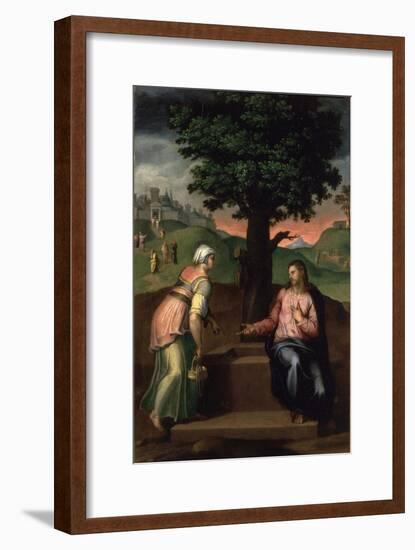 Christ and the Samaritan Woman-Marcello Venusti-Framed Giclee Print