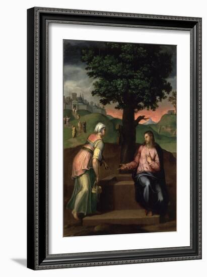 Christ and the Samaritan Woman-Marcello Venusti-Framed Giclee Print