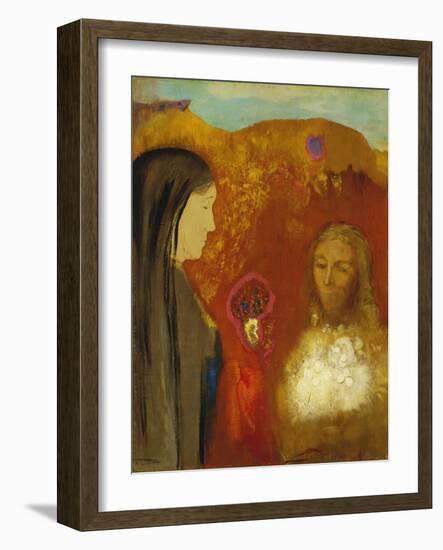 Christ and the Samaritan Woman-Odilon Redon-Framed Giclee Print