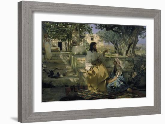 Christ and the Sinner-Genrikh Ippolitovich Semiradski-Framed Giclee Print