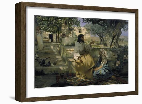 Christ and the Sinner-Genrikh Ippolitovich Semiradski-Framed Giclee Print