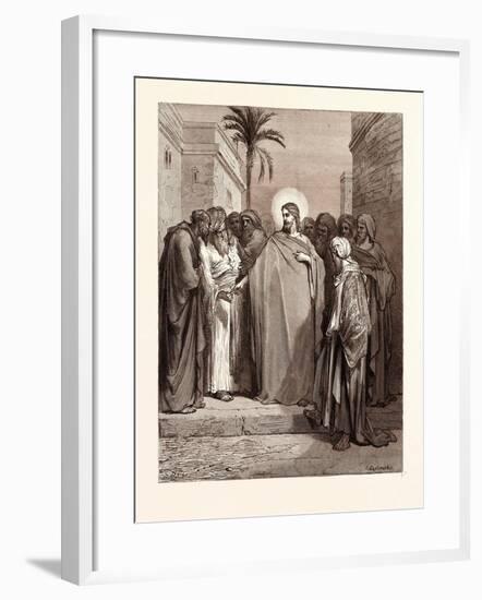 Christ and the Tribute Money-Gustave Dore-Framed Giclee Print