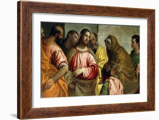 Christ and the Widow of Nain, C.1550-55-Paolo Caliari-Framed Giclee Print