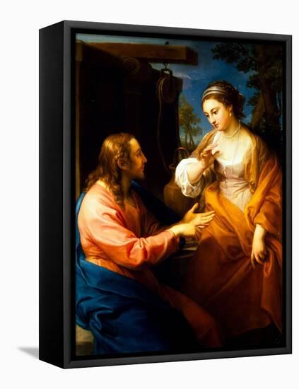 Christ and the Woman of Samaria, 17Th Century (Oil on Canvas)-Pompeo Girolamo Batoni-Framed Premier Image Canvas