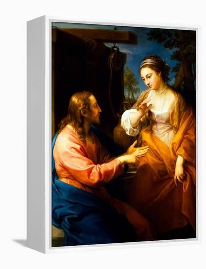 Christ and the Woman of Samaria, 17Th Century (Oil on Canvas)-Pompeo Girolamo Batoni-Framed Premier Image Canvas