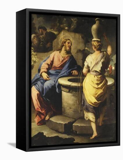 Christ and the Woman of Samaria at the Well-Luca Giordano-Framed Premier Image Canvas