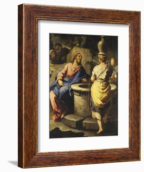 Christ and the Woman of Samaria at the Well-Luca Giordano-Framed Giclee Print