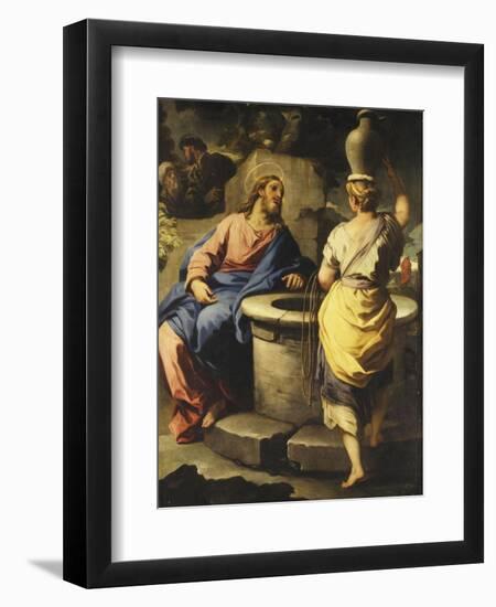 Christ and the Woman of Samaria at the Well-Luca Giordano-Framed Giclee Print