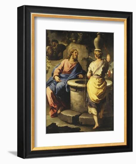 Christ and the Woman of Samaria at the Well-Luca Giordano-Framed Giclee Print