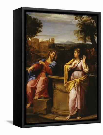 Christ and the Woman of Samaria at the Well-Francesco Albani-Framed Premier Image Canvas