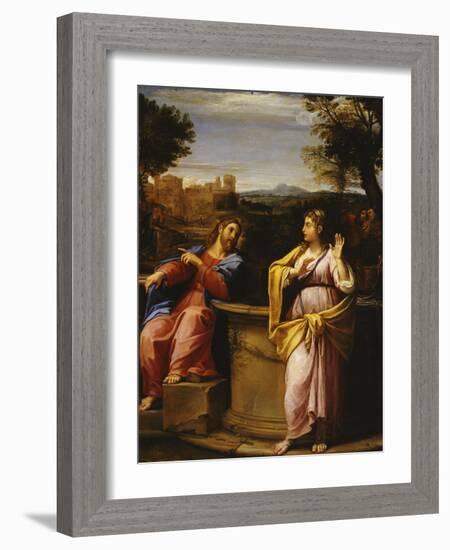 Christ and the Woman of Samaria at the Well-Francesco Albani-Framed Giclee Print