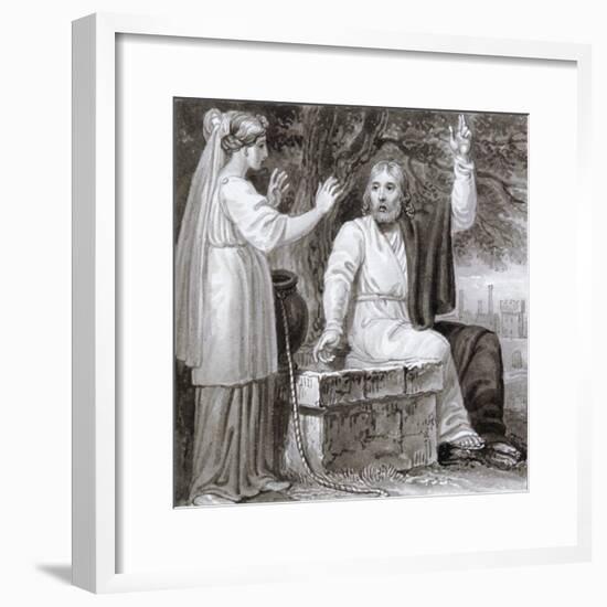 Christ and the Woman of Samaria, C1810-C1844-Henry Corbould-Framed Giclee Print