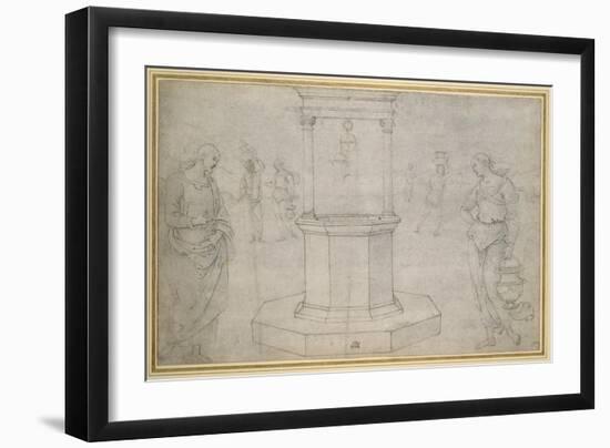 Christ and the Woman of Samaria-Pietro Perugino-Framed Giclee Print