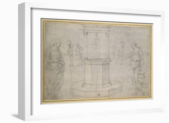 Christ and the Woman of Samaria-Pietro Perugino-Framed Giclee Print