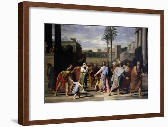 Christ and the Woman Taken in Adultery, 1682-Cristofano Allori-Framed Giclee Print