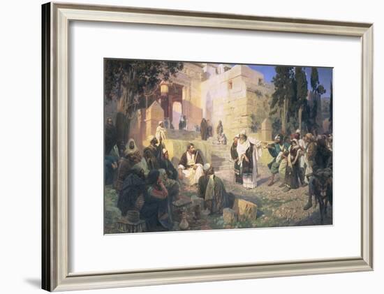 Christ and the Woman Taken in Adultery, 1888-Vasilij Dmitrievich Polenov-Framed Giclee Print