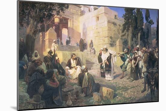 Christ and the Woman Taken in Adultery, 1888-Vasilij Dmitrievich Polenov-Mounted Giclee Print