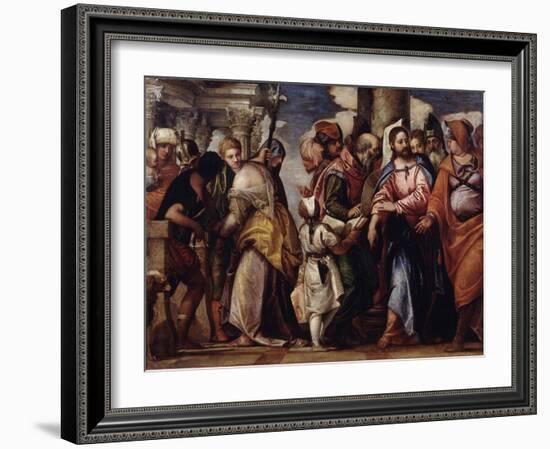 Christ and the Woman Taken in Adultery-Paolo Veronese-Framed Giclee Print
