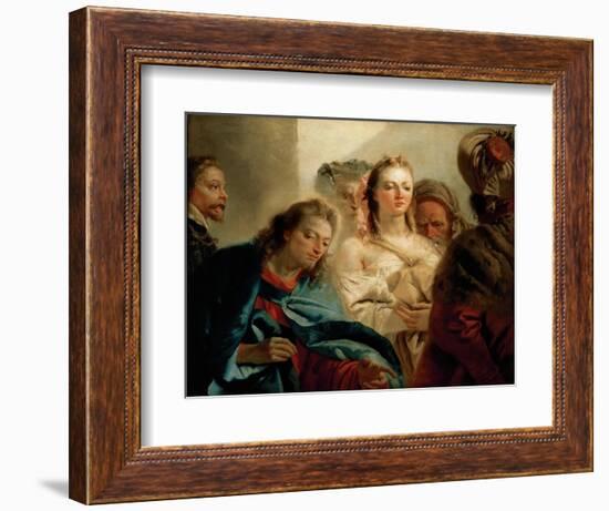 Christ and the Woman Taken in Adultery-Giambattista Tiepolo-Framed Giclee Print