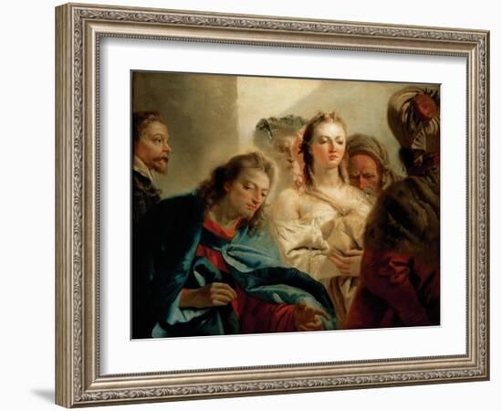 Christ and the Woman Taken in Adultery-Giambattista Tiepolo-Framed Giclee Print