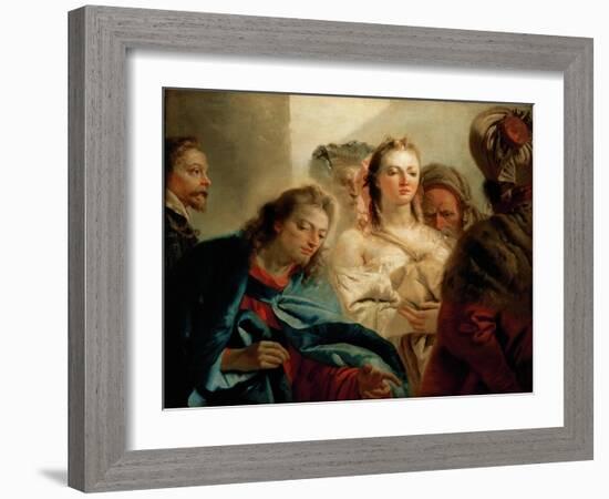 Christ and the Woman Taken in Adultery-Giambattista Tiepolo-Framed Giclee Print