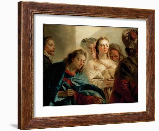 Christ and the Woman Taken in Adultery-Giambattista Tiepolo-Framed Giclee Print