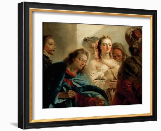 Christ and the Woman Taken in Adultery-Giambattista Tiepolo-Framed Giclee Print