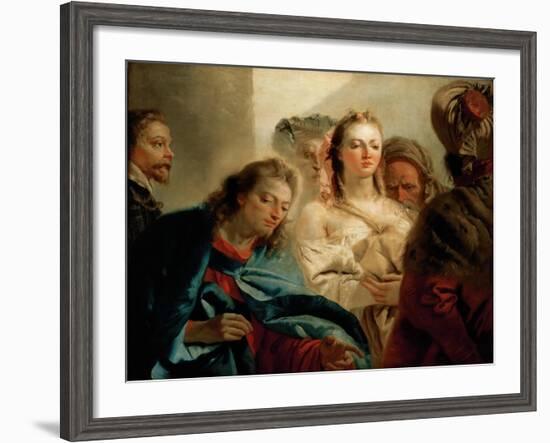 Christ and the Woman Taken in Adultery-Giambattista Tiepolo-Framed Giclee Print