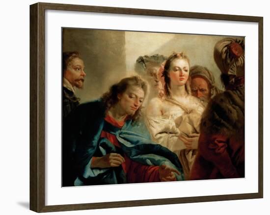 Christ and the Woman Taken in Adultery-Giambattista Tiepolo-Framed Giclee Print