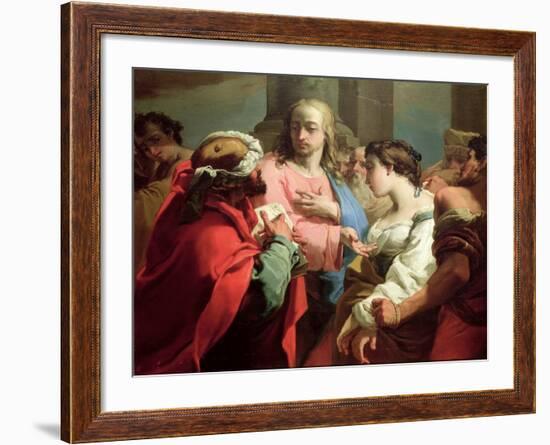 Christ and the Woman Taken in Adultery-Gaetano Gandolfi-Framed Giclee Print