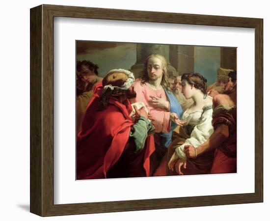 Christ and the Woman Taken in Adultery-Gaetano Gandolfi-Framed Giclee Print