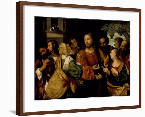 Christ and the Women of Canaan, c.1520-Rocco Marconi-Framed Giclee Print