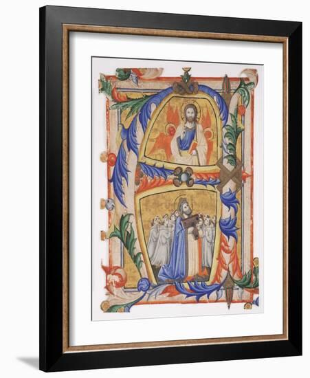 Christ Appearing to David and a Group of Camaldolese Monks, 1390-1410-Andrea di Bartolo-Framed Giclee Print