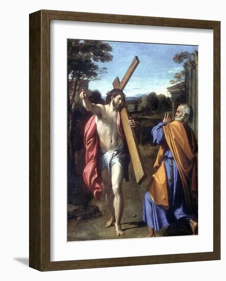 Christ Appearing to Saint Peter on the Appian Way, 1601-1602-Annibale Carracci-Framed Giclee Print