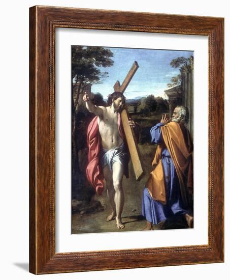 Christ Appearing to Saint Peter on the Appian Way, 1601-1602-Annibale Carracci-Framed Giclee Print