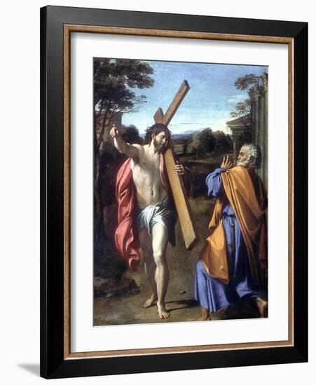 Christ Appearing to Saint Peter on the Appian Way, 1601-1602-Annibale Carracci-Framed Giclee Print