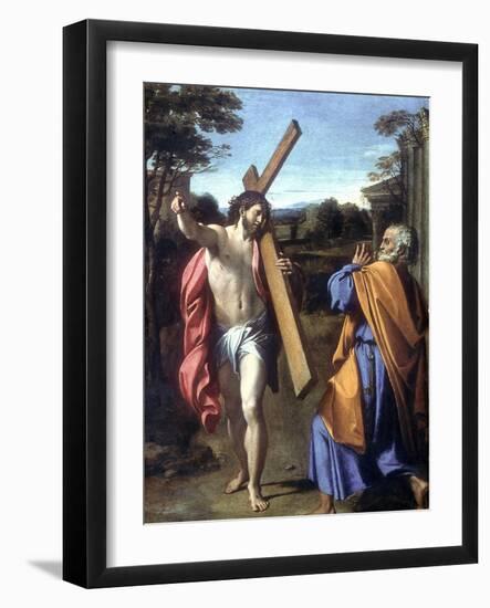 Christ Appearing to Saint Peter on the Appian Way, 1601-1602-Annibale Carracci-Framed Giclee Print